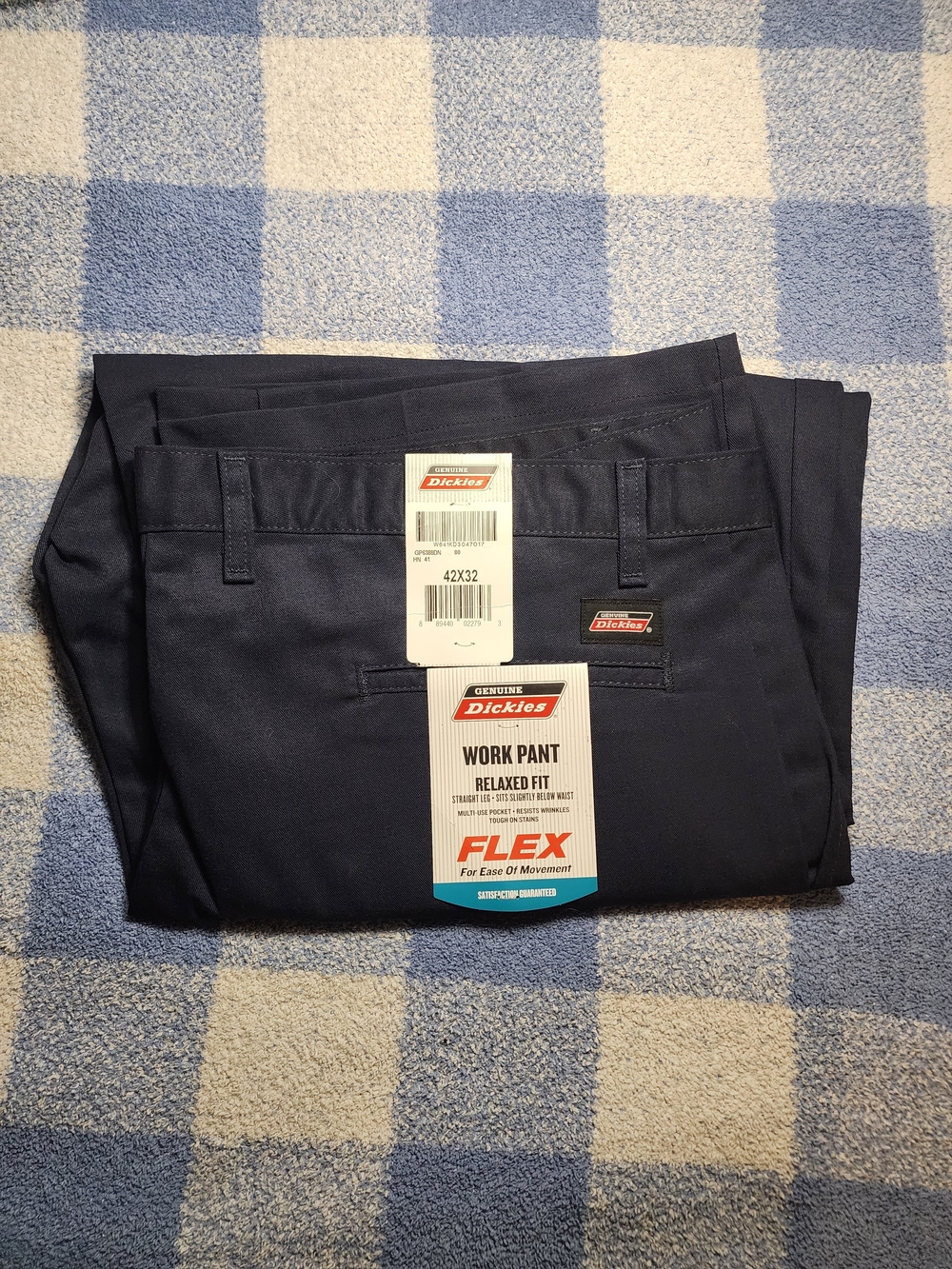 Dickies Men's Navy Flat-Front Work Pants
